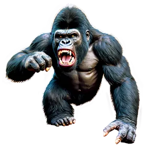 Angry Gorilla Vector Art PNG 06252024 PNG