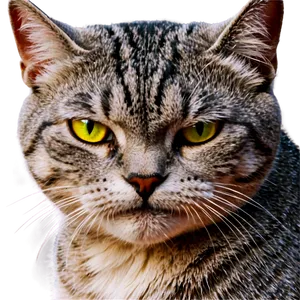 Angry Grey Cat PNG Wwv