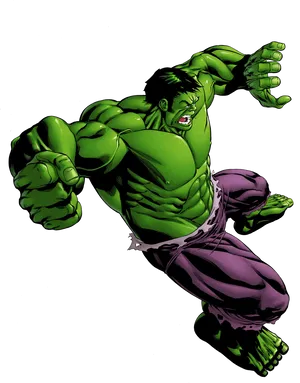 Angry Hulk Comic Art PNG