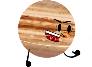 Angry Jupiter Cartoon Character