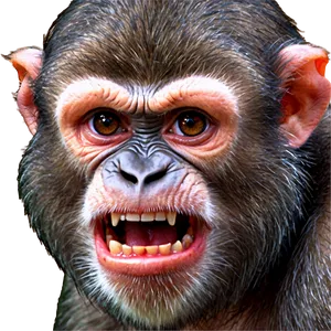 Angry Monkey Face Graphic Png 06272024 PNG image