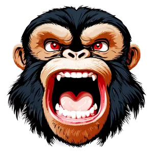 Angry Monkey Face Graphic Png Uog53 PNG image