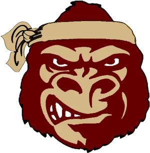 Angry Monkey Football Logo PNG image