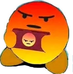 Angry Orange Facebook Emoji PNG image