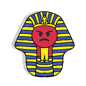 Angry Pharaoh Emoji Art PNG image