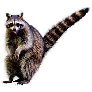 Angry Raccoon Pose PNG 05232024 PNG
