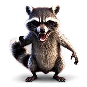 Angry Raccoon Pose PNG Gca PNG