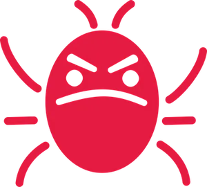 Angry Red Bug Icon PNG image