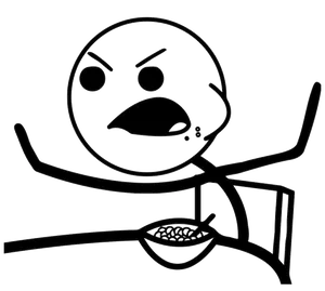 Angry Stick Figure Eating Cereal PNG image