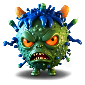 Angry Virus Cartoon PNG Ujc8 PNG