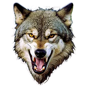 Angry Wolf Face Graphic Png 77 PNG image