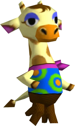 Animal Crossing Giraffe Character PNG image