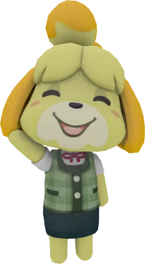 Animal Crossing Isabelle Smiling PNG image