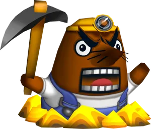 Animal Crossing Resetti Angry PNG image