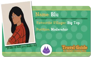 Animal Crossing Travel Guide Moderator Blu PNG image