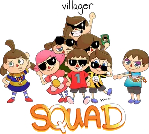 Animal Crossing Villager Squad PNG image