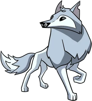 Animal Jam Artic Wolf Character PNG image