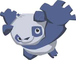 Animal_ Jam_ Blue_ Panda_ Character PNG image