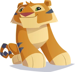 Animal Jam Cartoon Lion Character PNG image