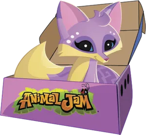 Animal Jam Purple Foxin Box PNG image