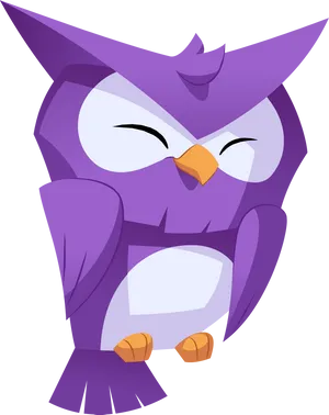 Animal Jam Purple Owl Character PNG image