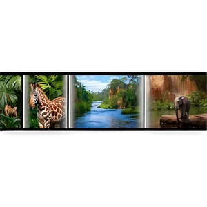 Animal Kingdom Photo Strip Png Itq51 PNG image