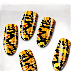 Animal Print Acrylic Nails PNG 44