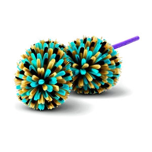 Animal Print Pom Poms PNG Eph76