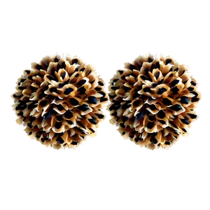 Animal Print Pom Poms PNG Kie27