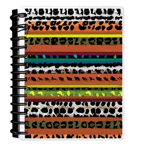 Animal Print Spiral Notebook Png 06132024 PNG image