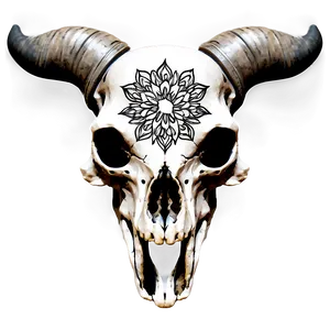 Animal Skull With Mandala PNG Rms
