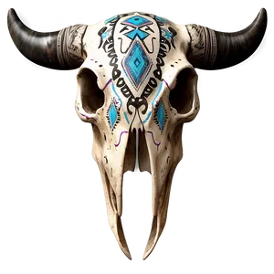 Animal Skull With Tribal Pattern PNG 9 PNG