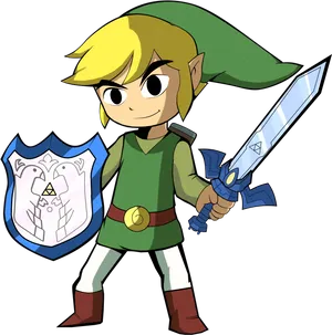 Animated Adventure Hero With Swordand Shield.png PNG image