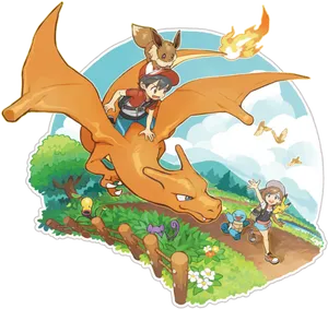 Animated Adventurewith Dragonand Characters