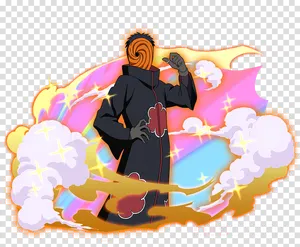 Animated Akatsuki Memberwith Explosive Background PNG image