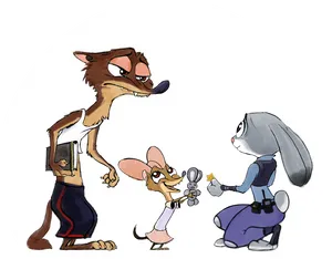Animated Animal Characters Circle PNG