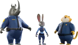 Animated_ Animal_ Police_ Trio