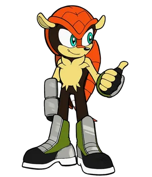 Animated Armadillo Character Thumbs Up PNG image