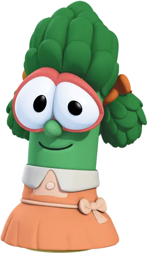 Animated Asparagus Character PNG