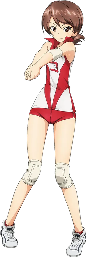 Animated Athletic Girl Character PNG image