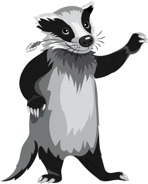 Animated Badger Character PNG image