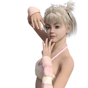 Animated Ballerina Girl Portrait