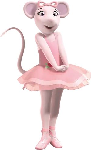 Animated Ballerina Mouse Character PNG image