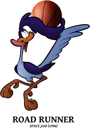 Animated Basketball Character Road Runner PNG image