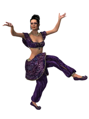 Animated Belly Dancer Pose