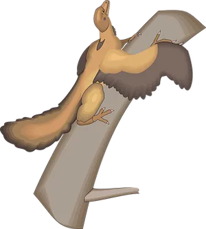 Animated Bird Landingon Tree Branch