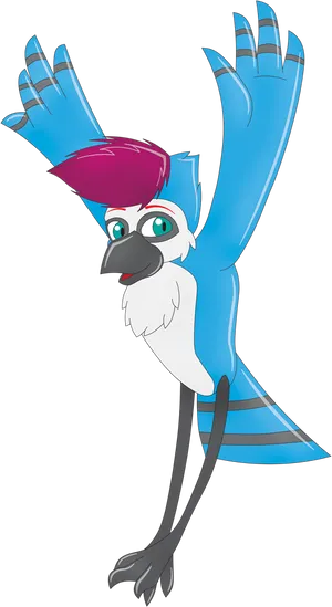 Animated Blue Bird Character PNG image