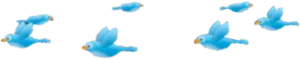 Animated Blue Birdsin Flight PNG