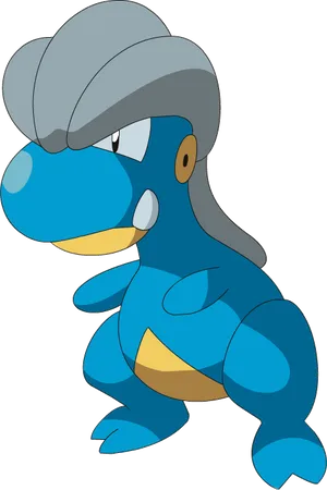 Animated Blue Creature Cap PNG image