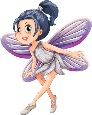 Animated Blue Haired Fairy